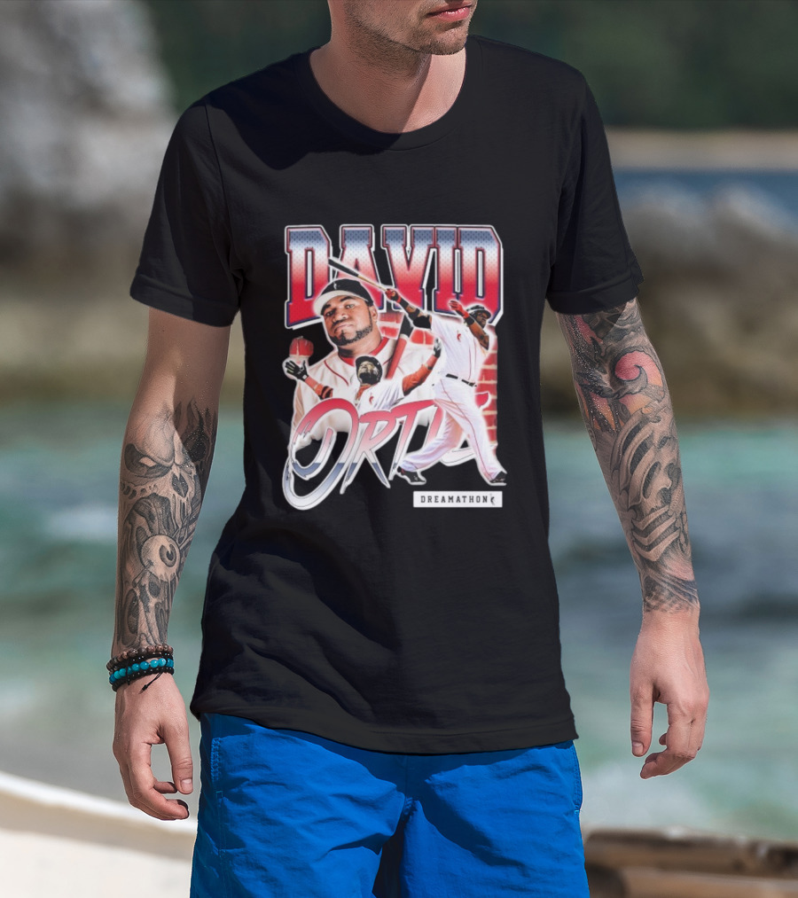 David Ortiz Big Papi Dreamathon Baseball Imagery MLB Legends T-Shirt