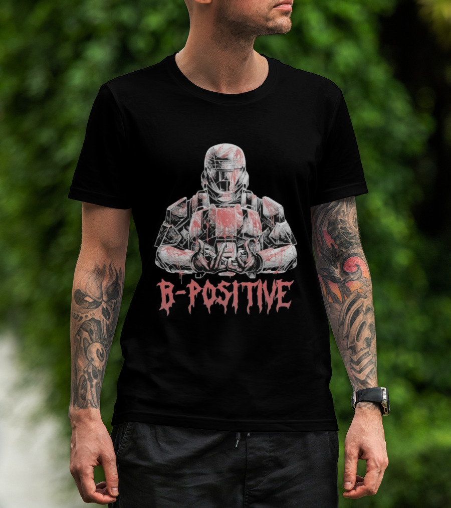 Halo Wars B Positive Spartan Armor Blood Theme T-Shirt
