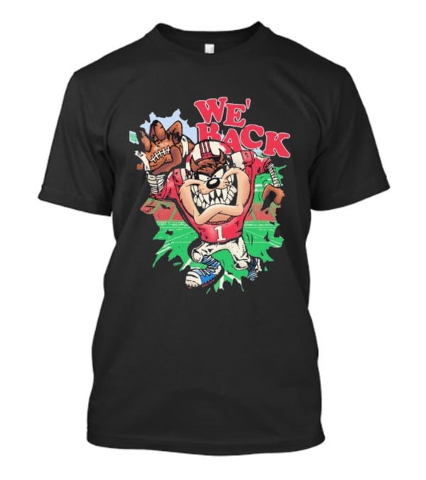 We’re Back Nebraska Cornhuskers Taz Tasmanian Devil Football Mascot T-Shirt