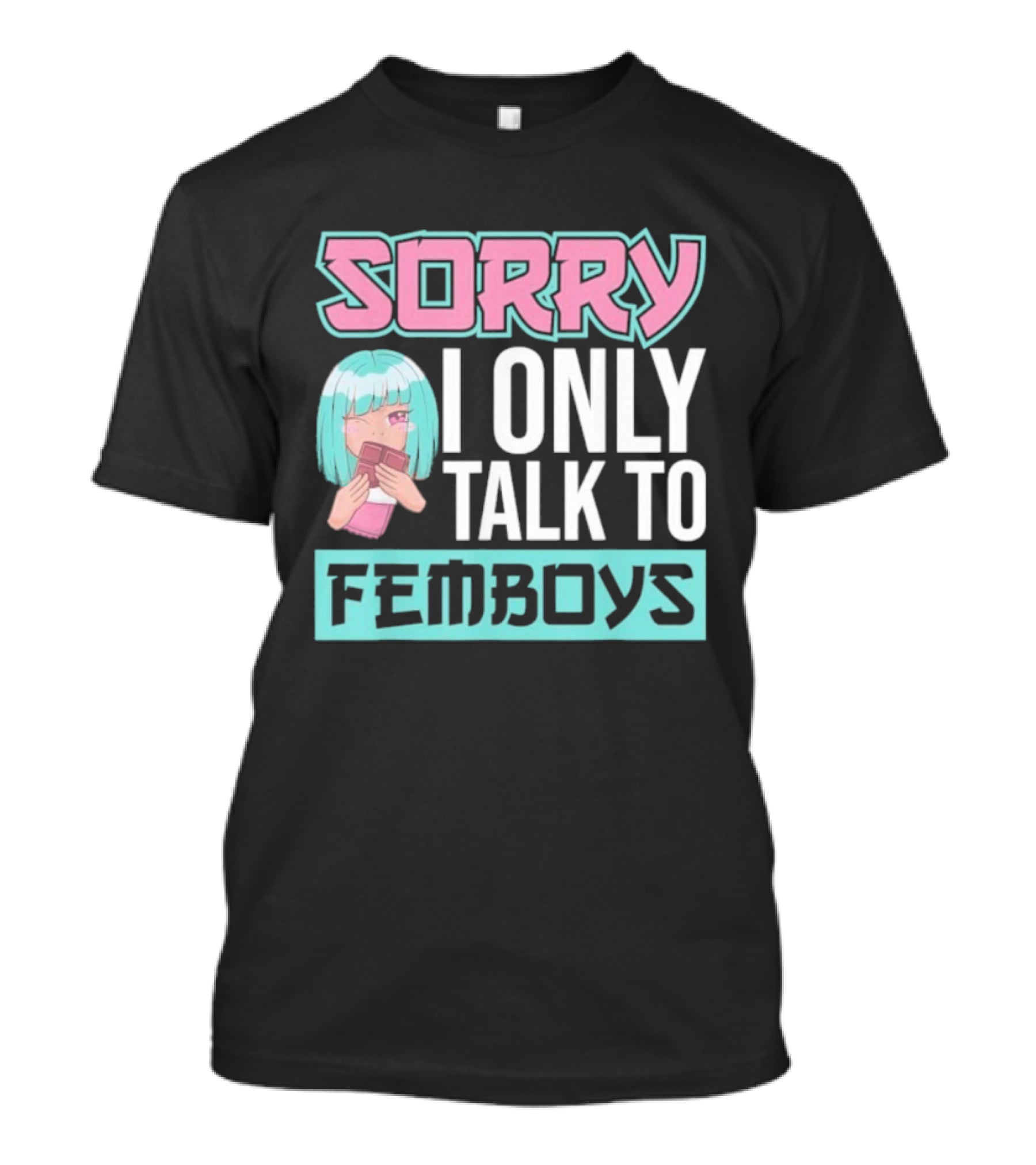 Sorry I Only Talk To Femboys Pastel Anime Aesthetic T-Shirt