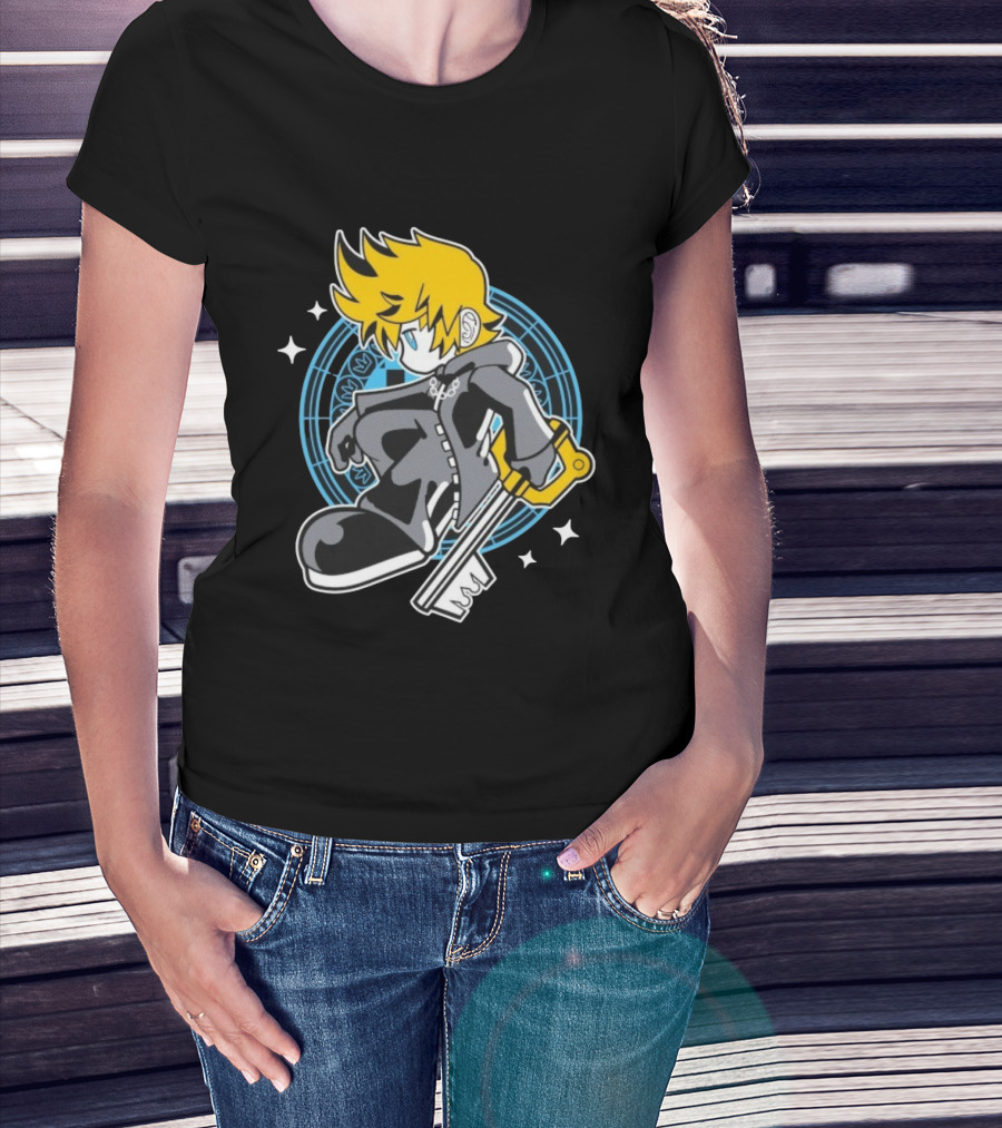 Goblin Tengu Just Another Nobody Key Wielder Blue Background T-Shirt