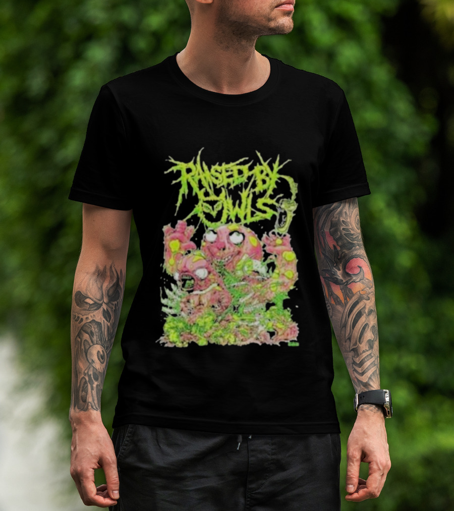 Transfusion Owls Neon Gore Monster Brutal Horror Metal T-Shirt