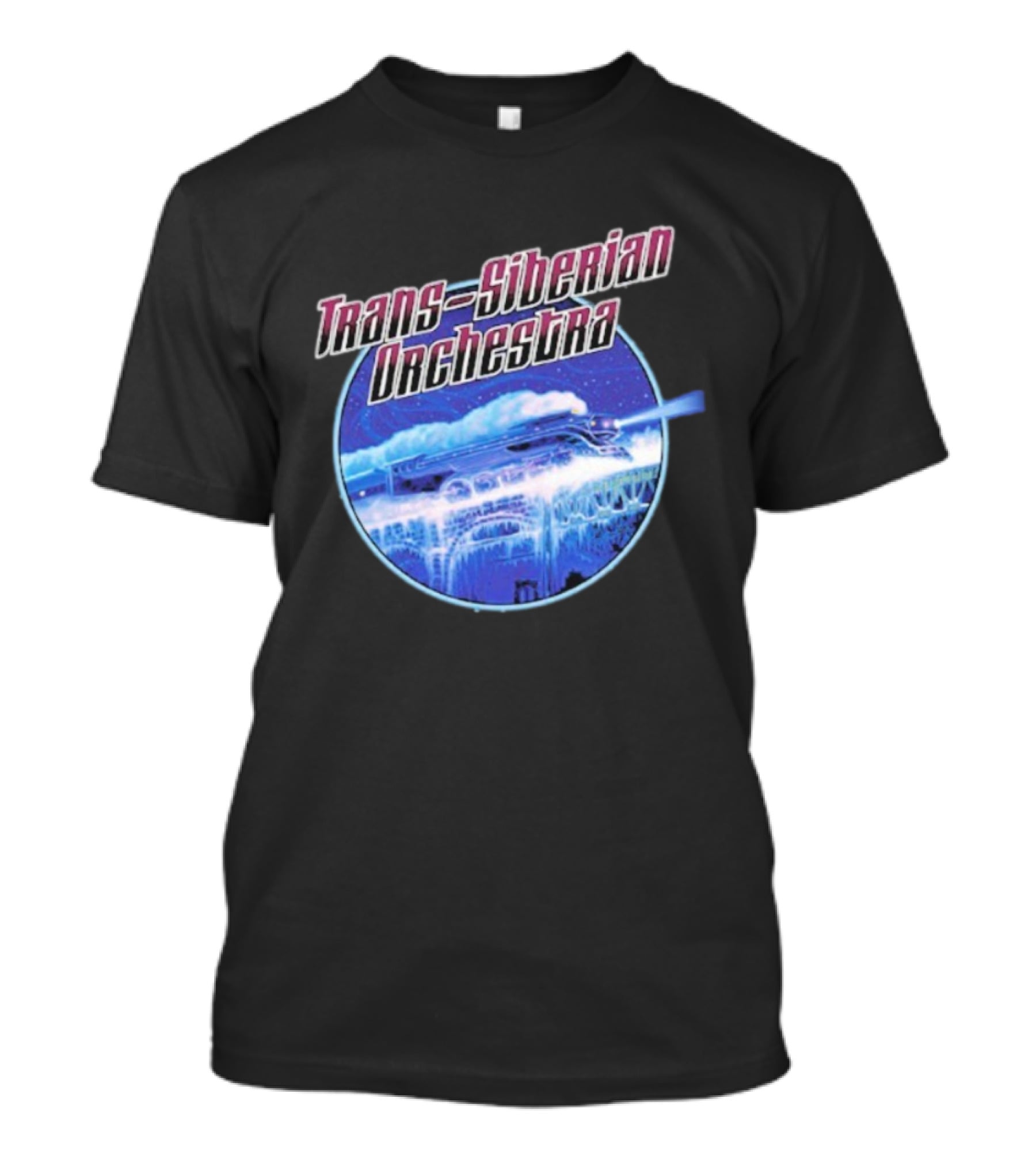 Trans-Siberian Orchestra Winter Train Scene Circle T-Shirt