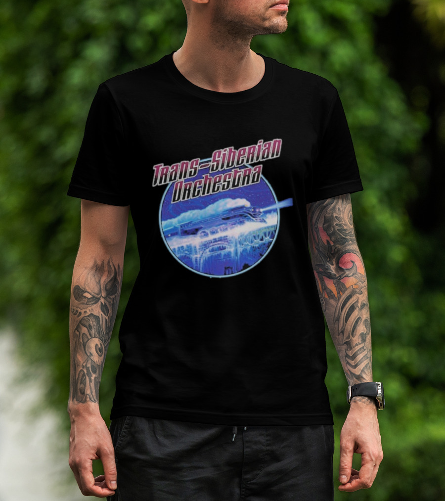 Trans-Siberian Orchestra Winter Train Scene Circle T-Shirt