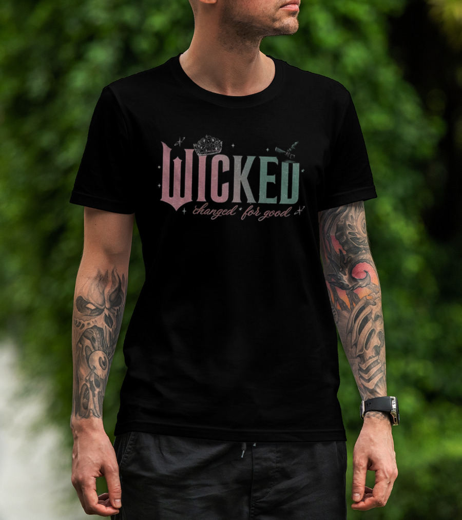 Wicked Changed For Good Merry Christmas Book Holiday T-Shirt