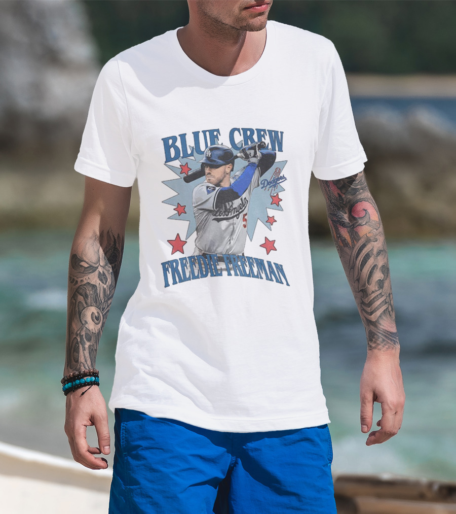 Blue Crew Dodgers Freddie Freeman Los Angeles Baseball Players T-Shirt