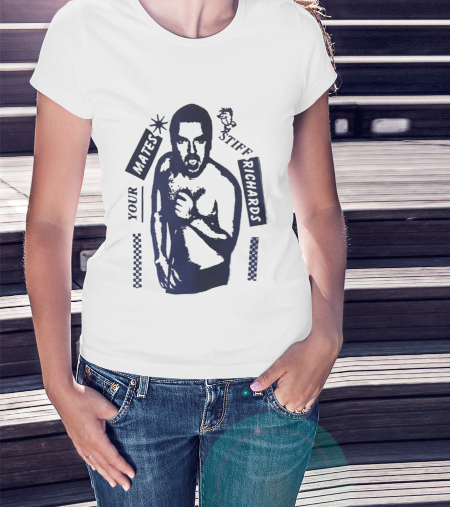 Stiff Richards Your Mates Star Portrait Monochrome T-Shirt