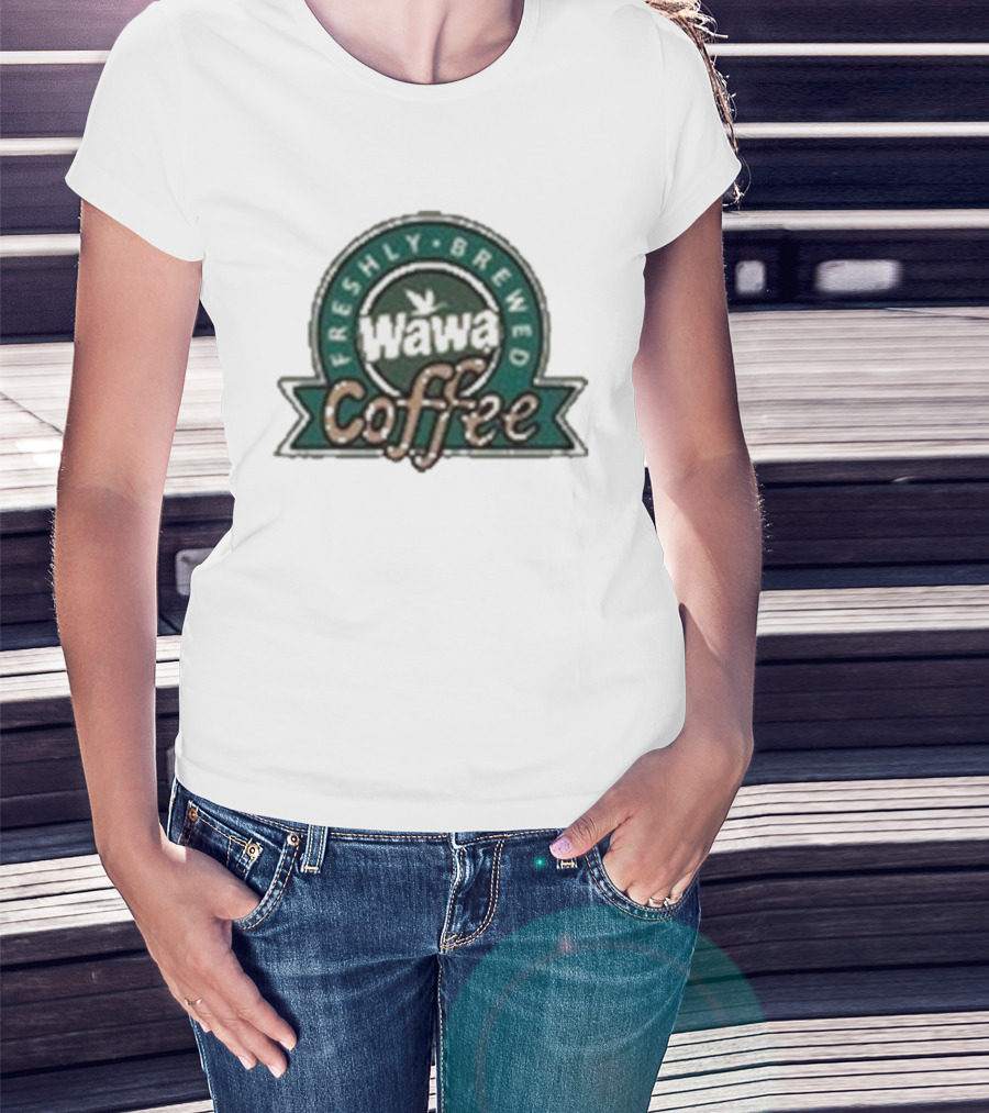 Wawa Freshly Brewed Coffee Logo Emblem T-Shirt