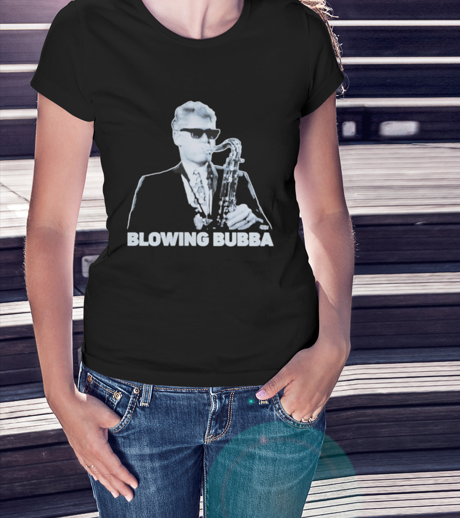 Bubba Diablo Macabre Blowing Bubba Saxophone Retro Style T-Shirt