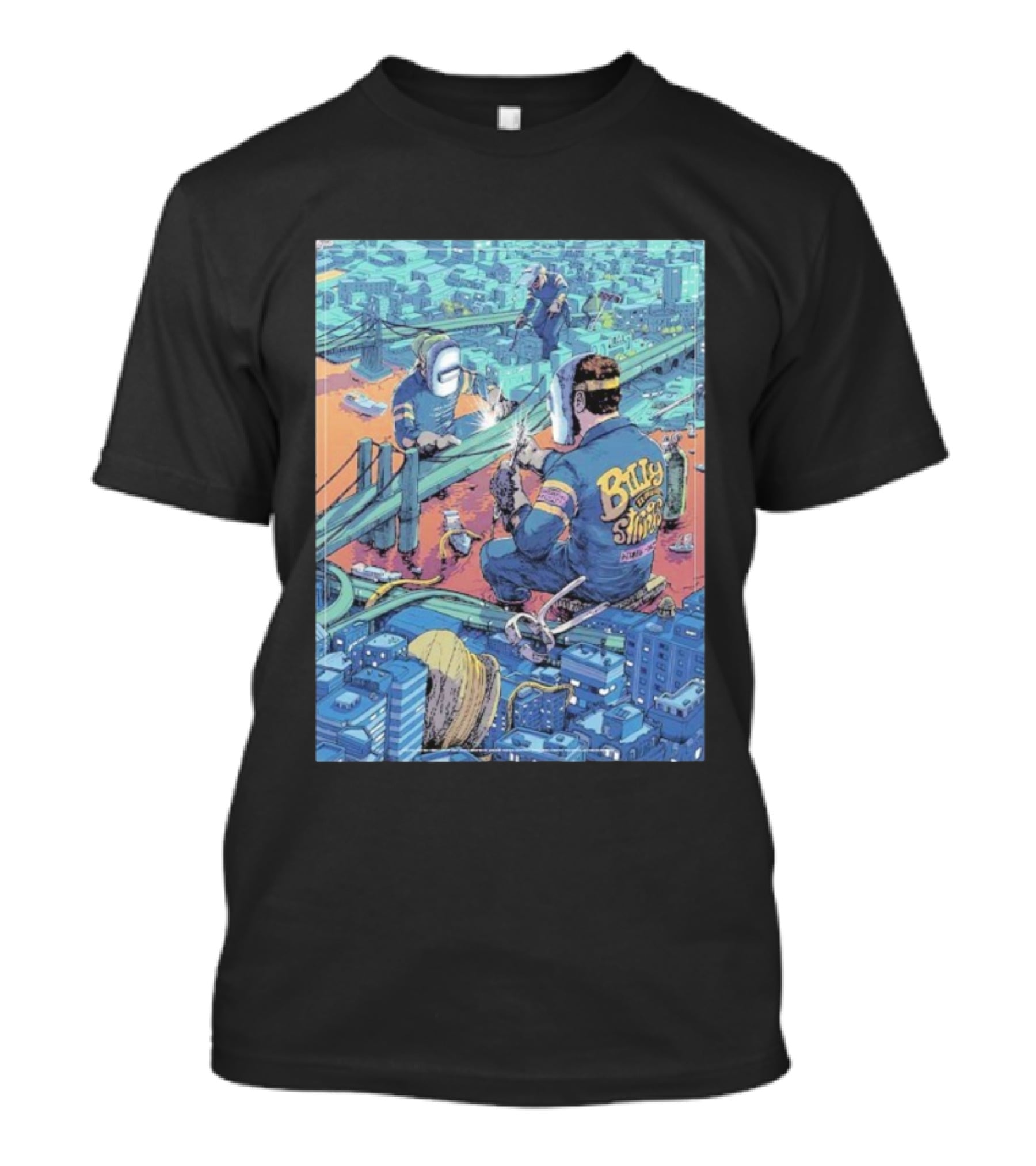 Billy Strings Newark New Jersey 2025 Prudential Center Construction Bridge Art Night 2 T-Shirt