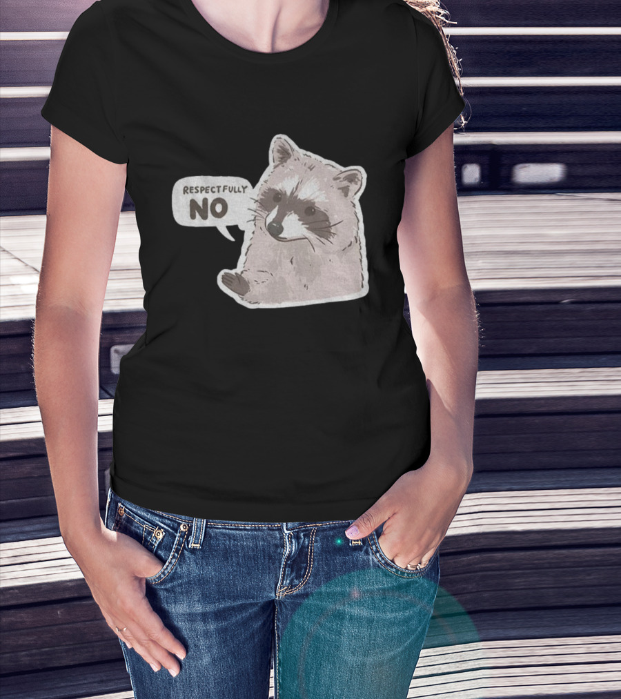 Respectfully No Funny Raccoon Vintage T-Shirt
