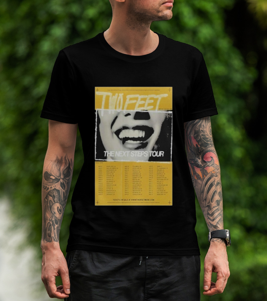 Two Feet The Next Steps Tour 2026 Dates Santa Cruz Boston Tickets On Sale T-Shirt