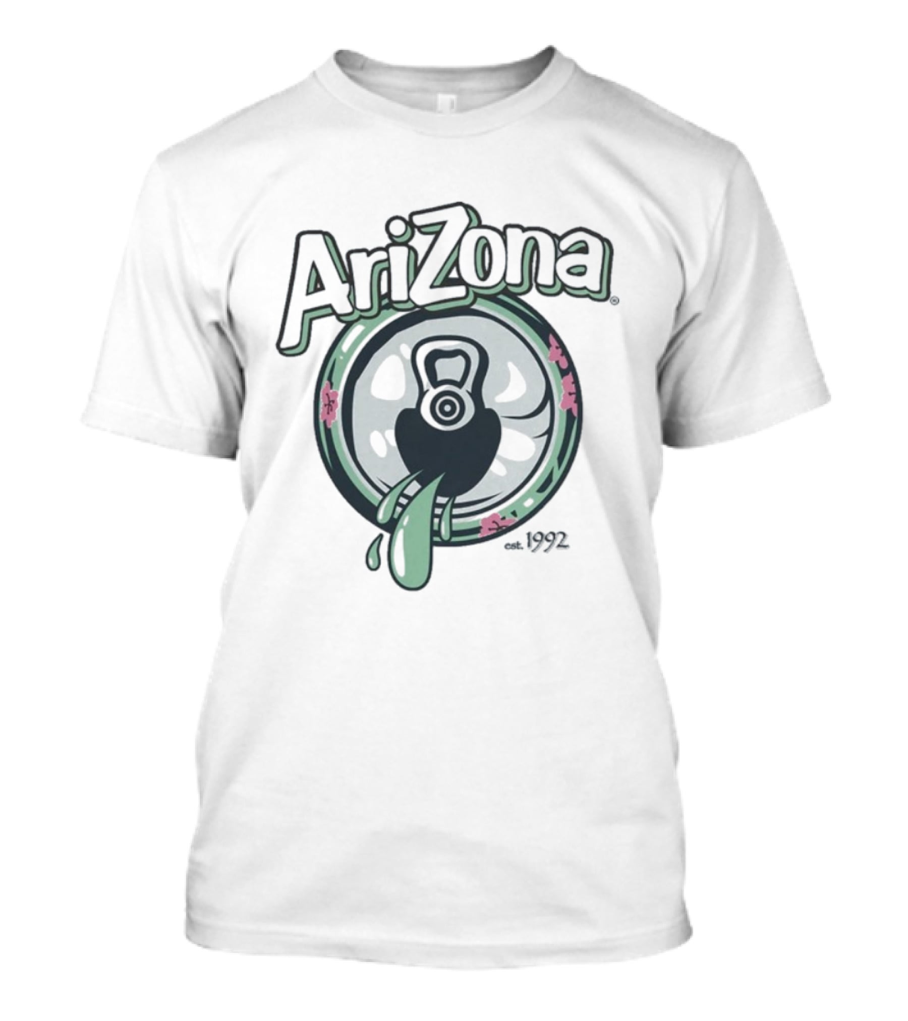 AriZona Tea Drip Since 1992 Flower Can Design T-Shirt