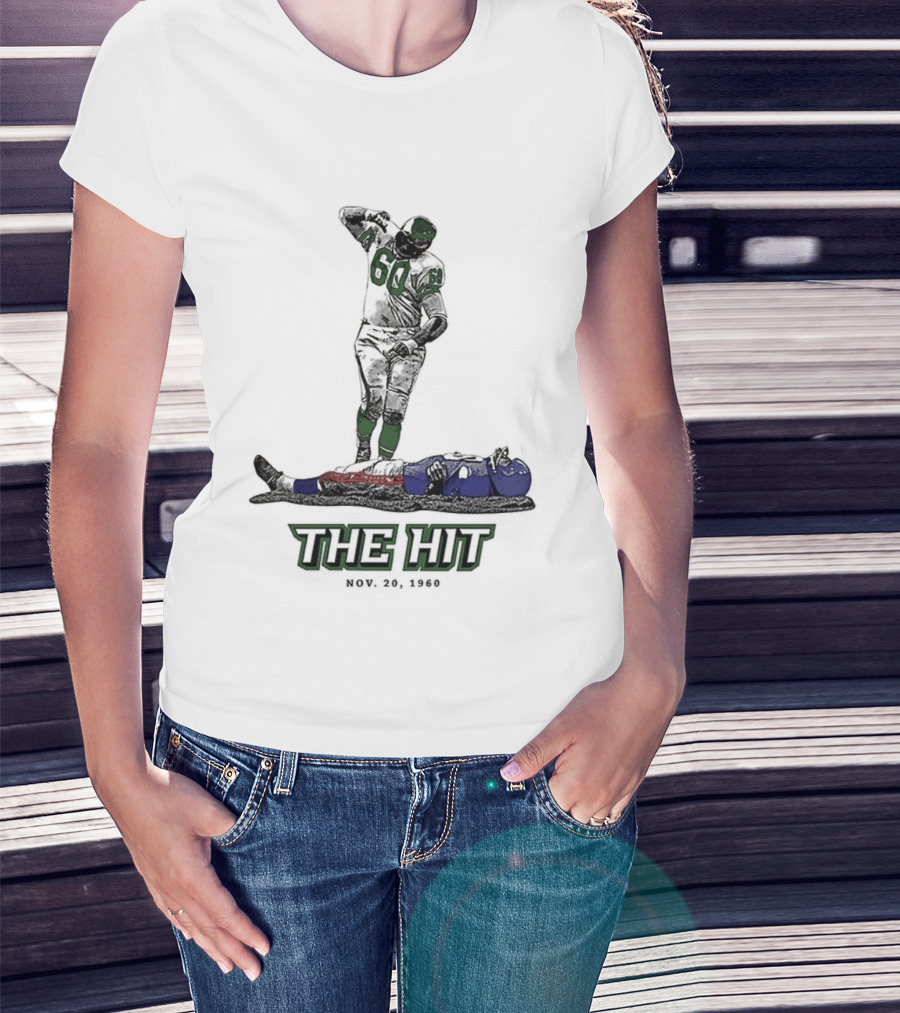 Chuck Bednarik Vs Frank Gifford The Hit Nov 20 1960 T-Shirt