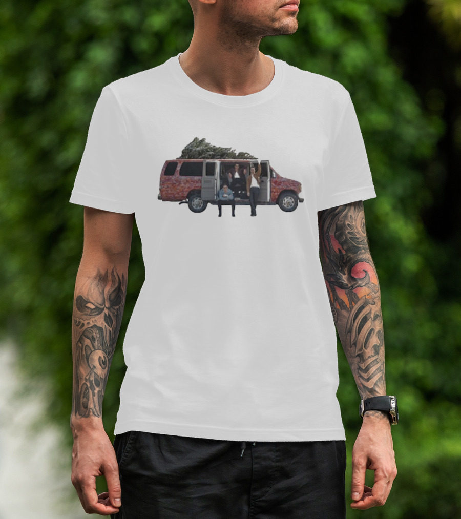 Jonas Brothers Christmas Road Trip Van With Tree T-Shirt