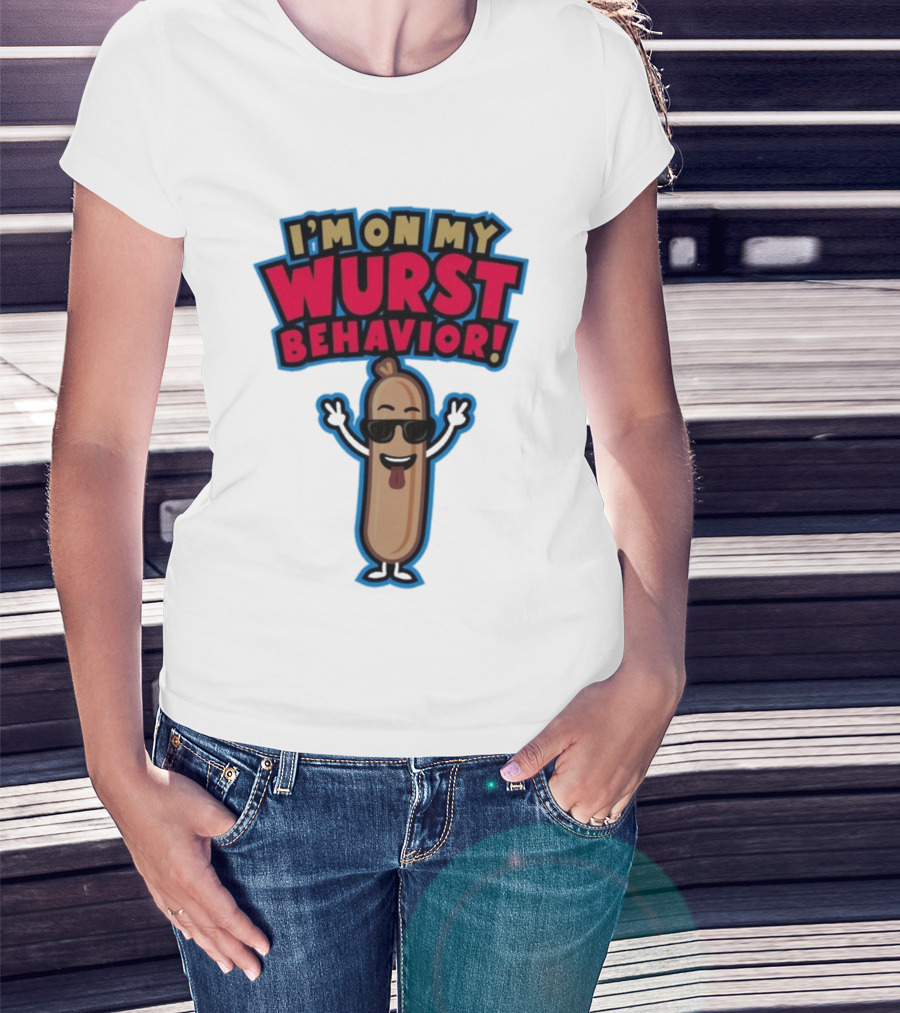 Jonas Brothers I'm On My Wurst Behavior Sausage Sunglasses Fun T-Shirt