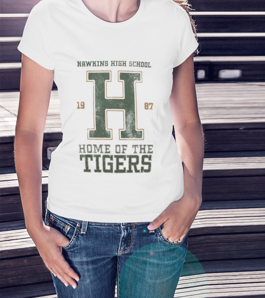 Hawkins High School Home Of The Tigers 1987 Stranger Things T-Shirt