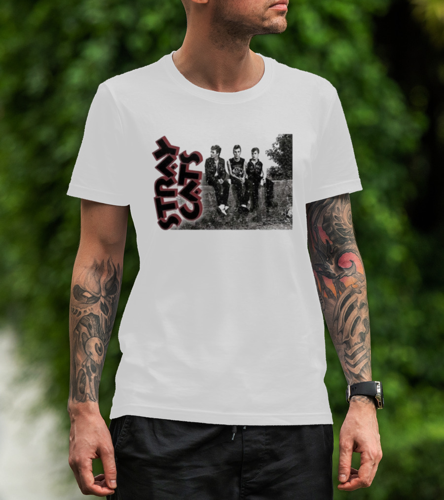 Stray Cats Band Vintage Black And White Rockabilly Trio T-Shirt