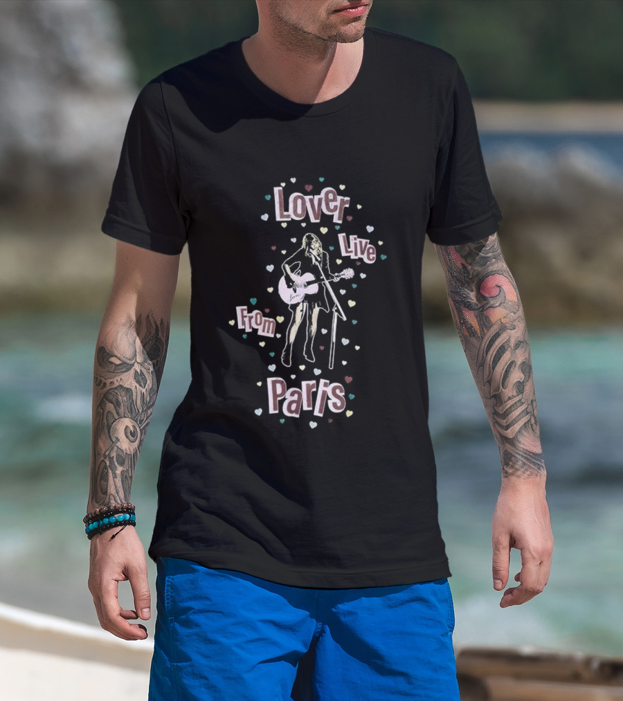 Lover Live From Paris 2025 Hearts T-Shirt