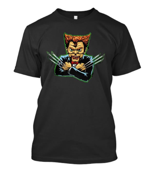 Goosebumps Slappy Meets Wolverine Marvel Comics Crossover T-Shirt