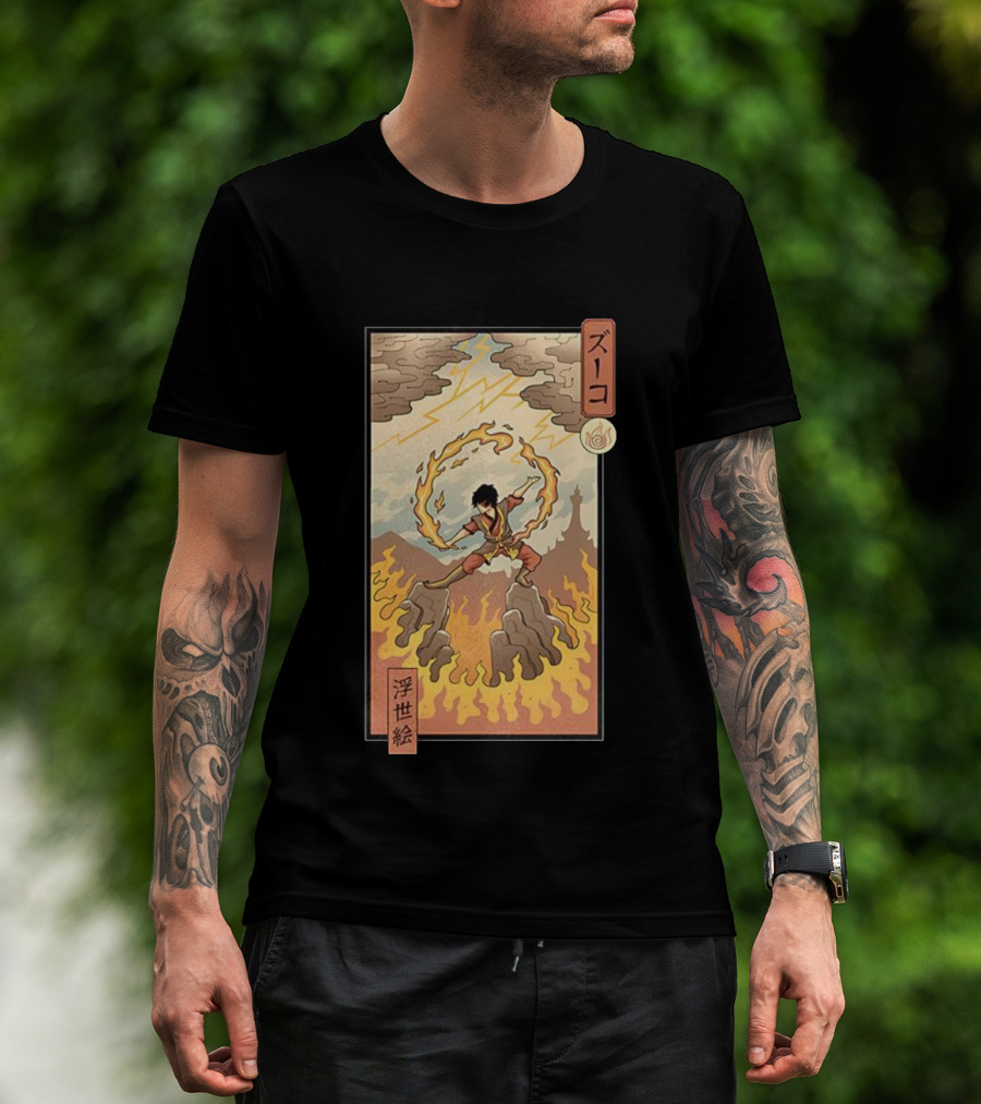 Zuko Firebending Ukiyo-e Avatar The Last Airbender Japanese Aesthetic T-Shirt