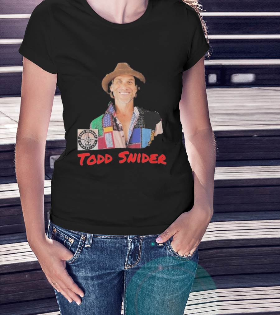 Todd Snider Hard Working Americans Patchwork Peace Sign T-Shirt