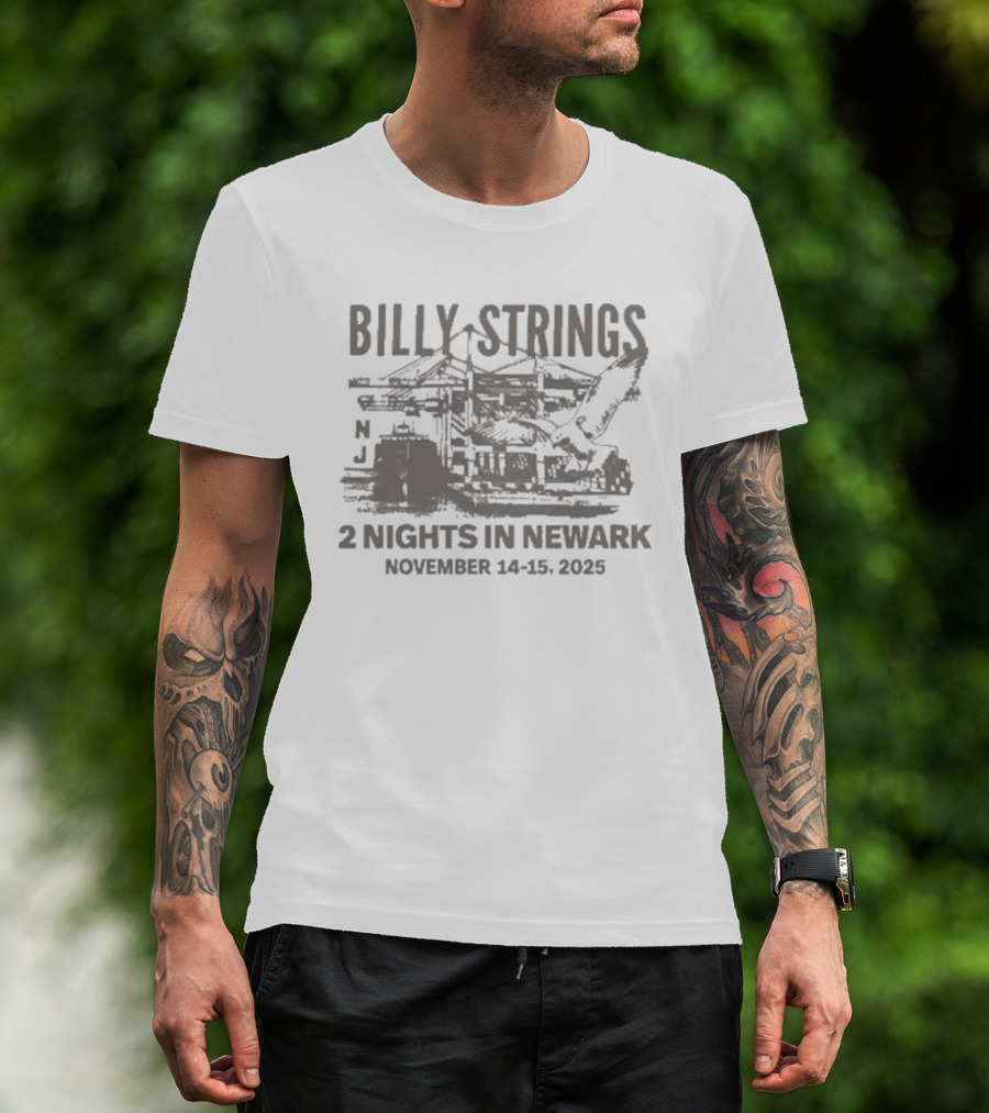 Billy Strings Prudential Center NJ November 14-15 2025 Two Nights In Newark T-Shirt