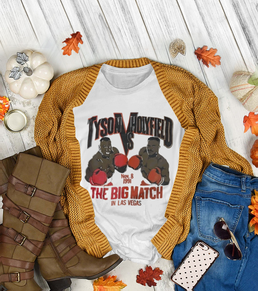 Tyson Vs Holyfield Nov 8 1991 The Big Match In Las Vegas T-Shirt