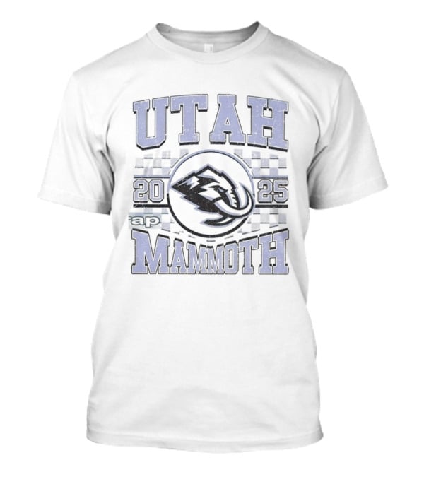 Utah Mammoth 2025 NHL Hockey Team Concept Checkerboard Logo T-Shirt