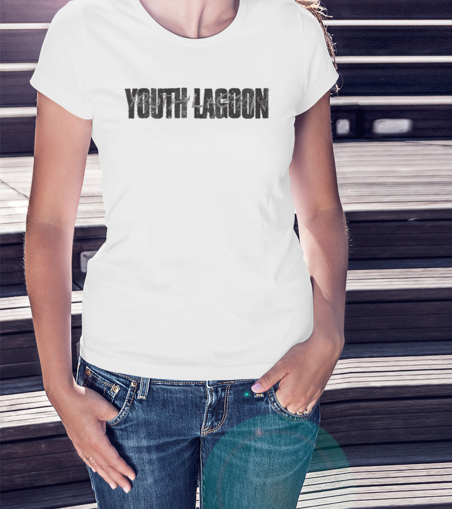 Youth Lagoon Grunge-Inspired Text Print T-Shirt