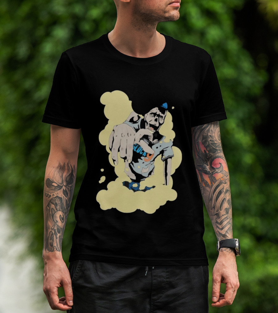 Zombie Apocalypse Glock9 Graphic Smashing Through Smoke T-Shirt