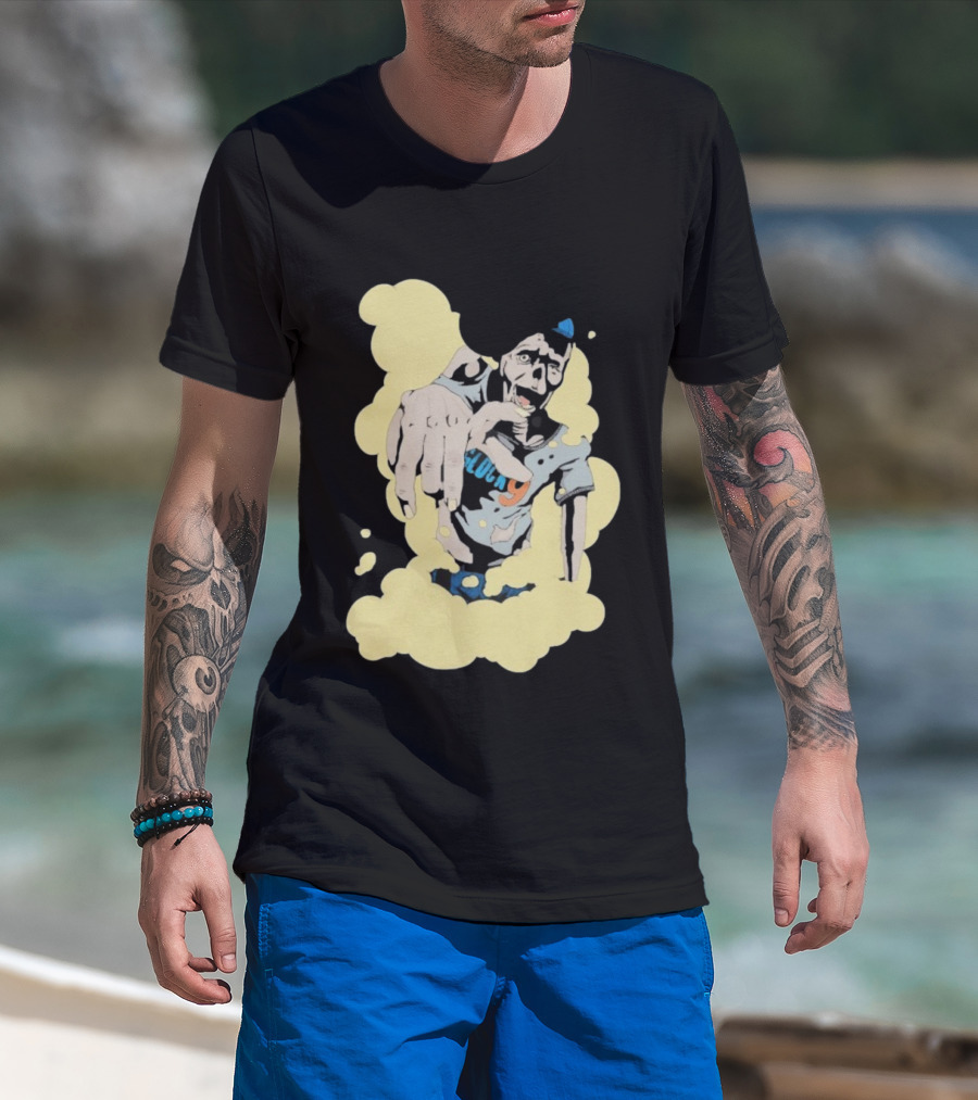 Zombie Apocalypse Glock9 Graphic Smashing Through Smoke T-Shirt