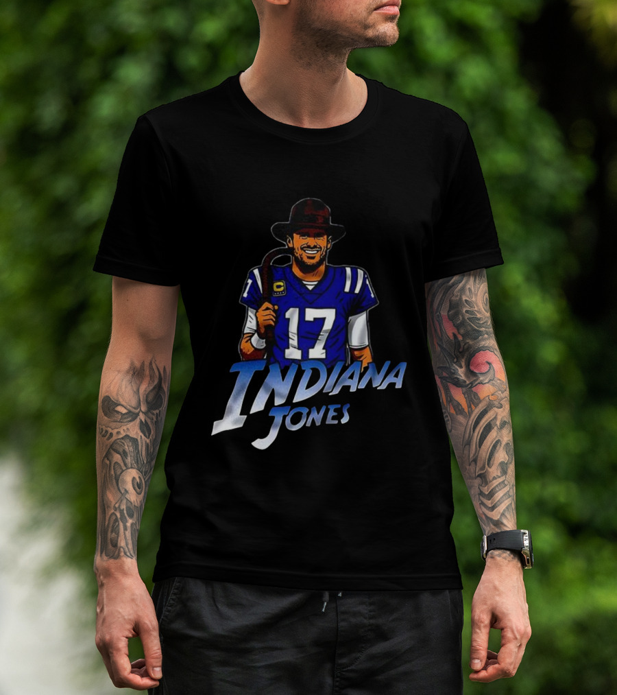 Indiana Jones Indianapolis Colts Football Number 17 Jersey Mashup T-Shirt