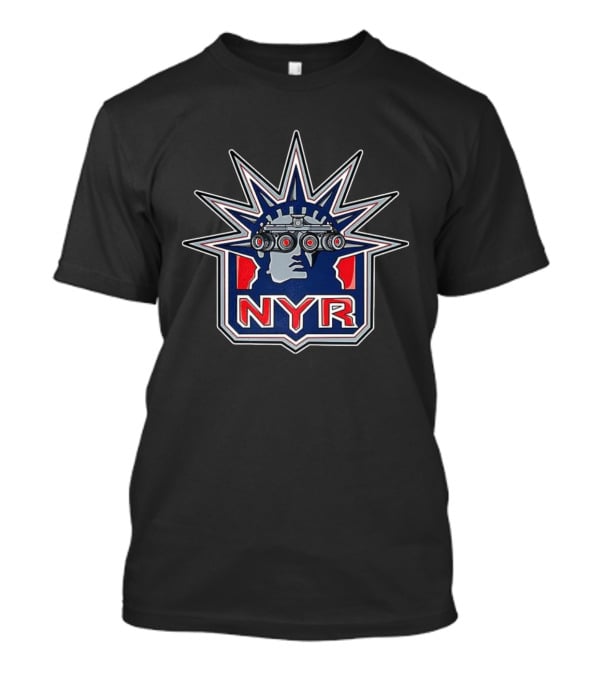 NYR Statue Of Liberty Soldier Night Vision Hockey T-Shirt