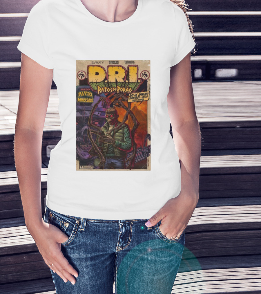 D.R.I Ratos De Porão Rio De Janeiro Zumbargo 2026 Circo Voador T-Shirt