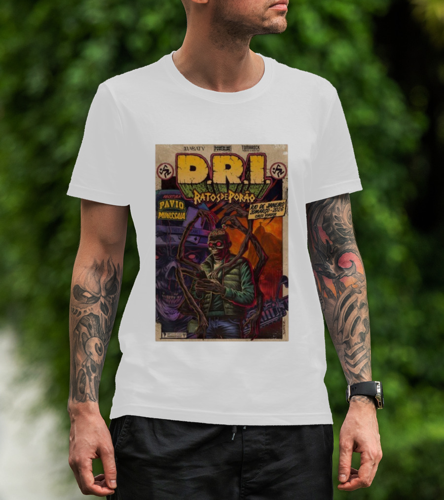 D.R.I Ratos De Porão Rio De Janeiro Zumbargo 2026 Circo Voador T-Shirt