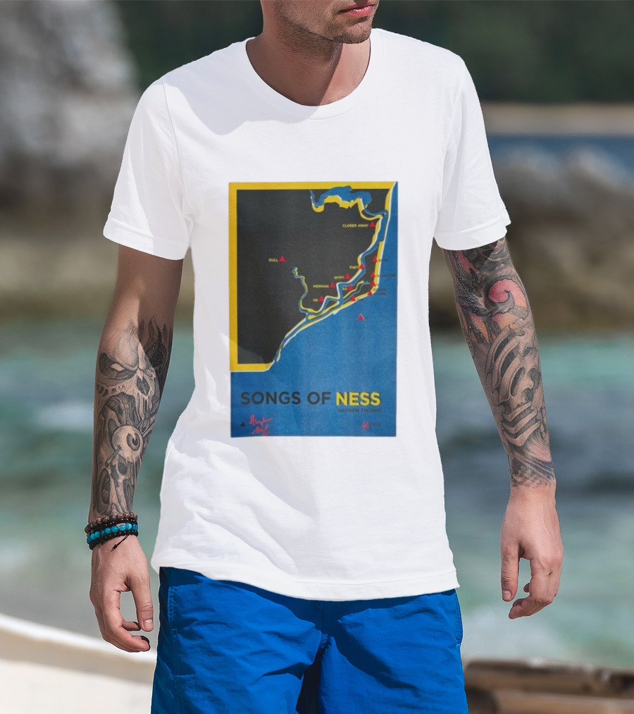 Hayden Thorpe Songs Of Ness Map Art A3 Ltd Edition 100 T-Shirt