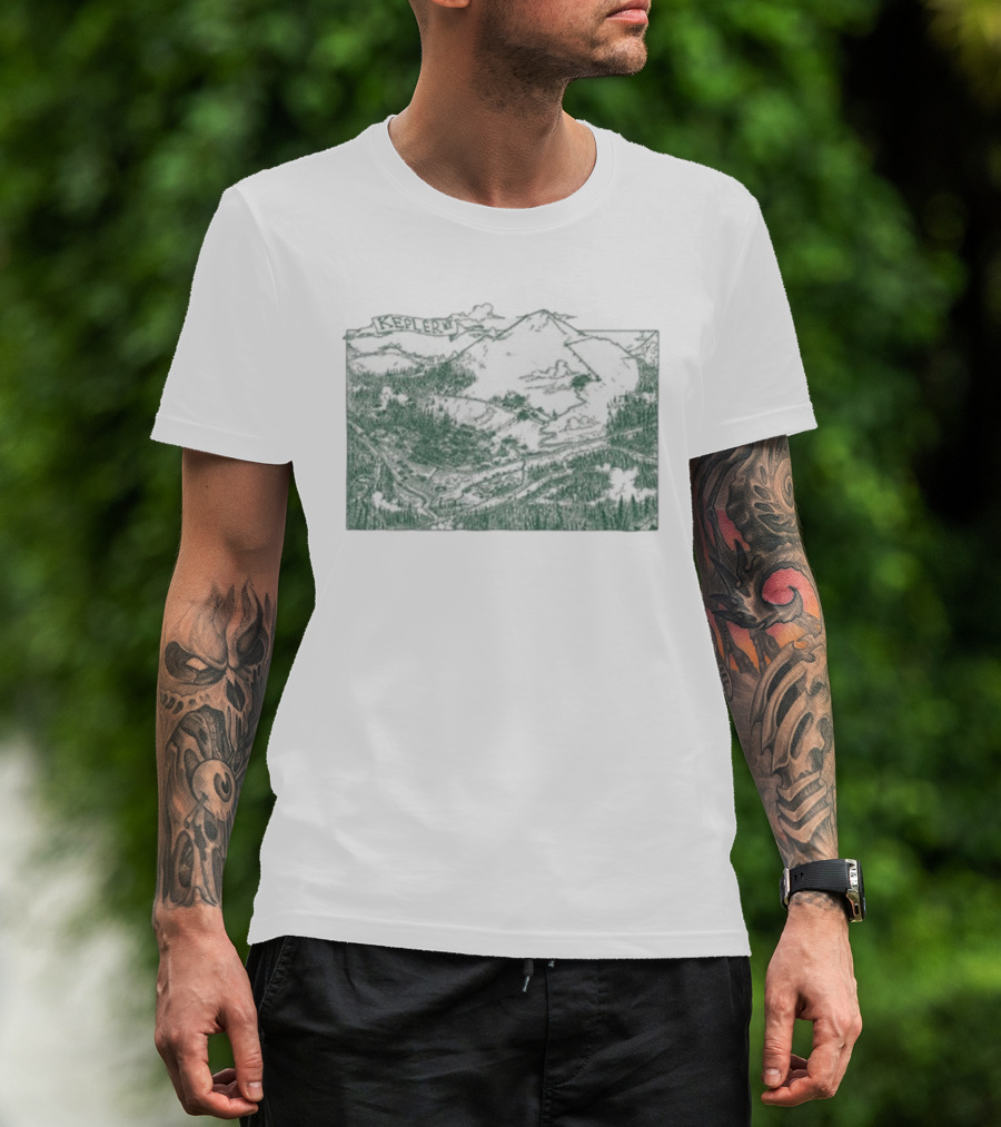 Kepler Illustrated Mountain Landscape Map T-Shirt