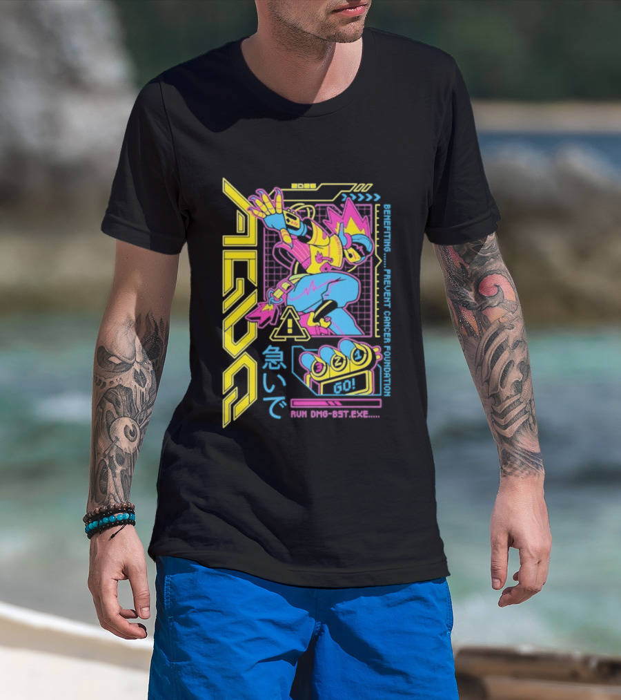 AGDQ 2026 Attendee Vibrant Robot Style Benefiting Prevent Cancer Foundation T-Shirt