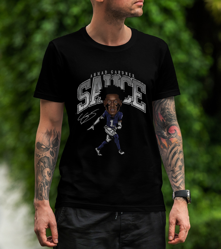 Ahmad Gardner Sauce Indianapolis Colts NFL Football Signature T-Shirt