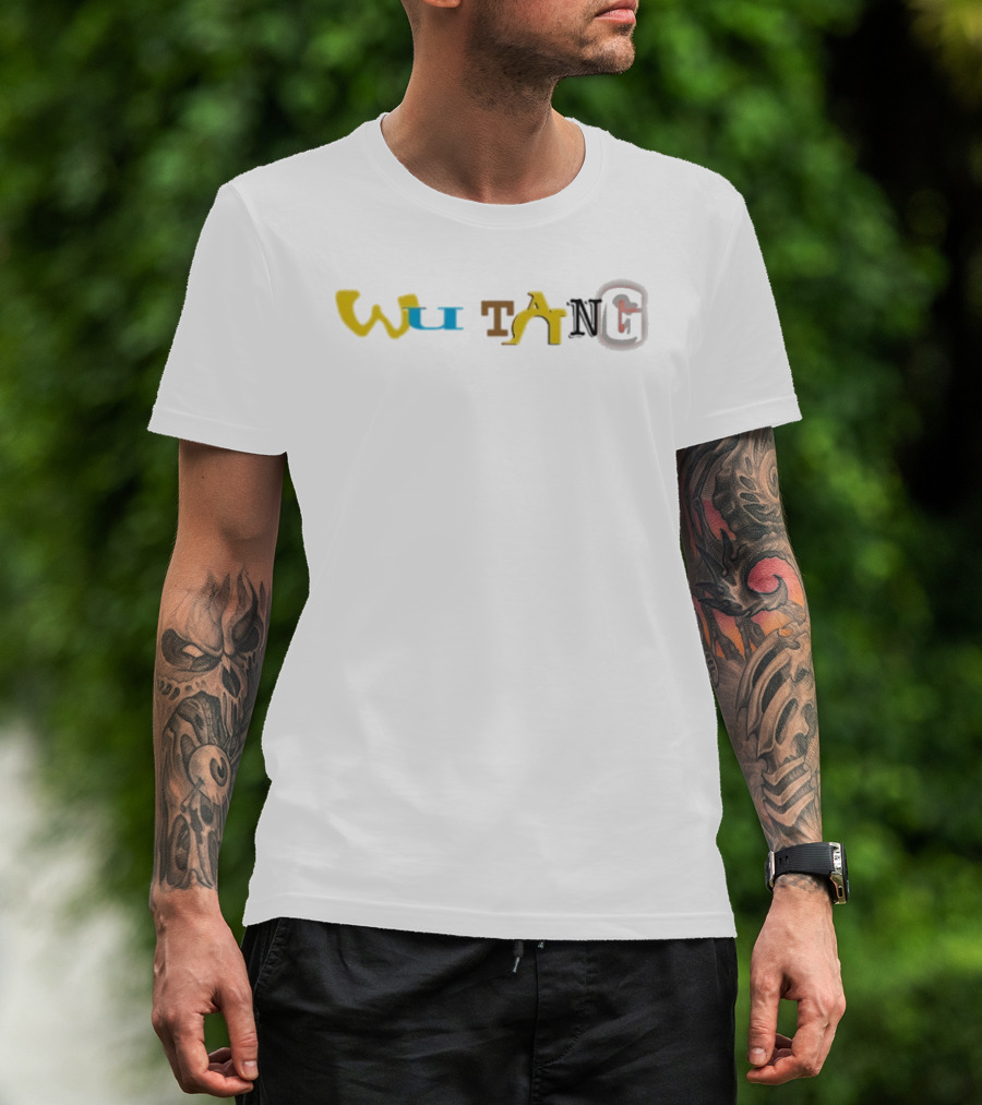 Wu Tang Clan Colorblock Typography Logo T-Shirt