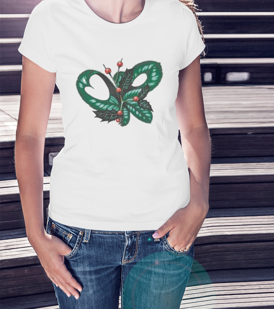 Olivia Rodrigo Holly Christmas Snake And Berries Holiday Theme T-Shirt