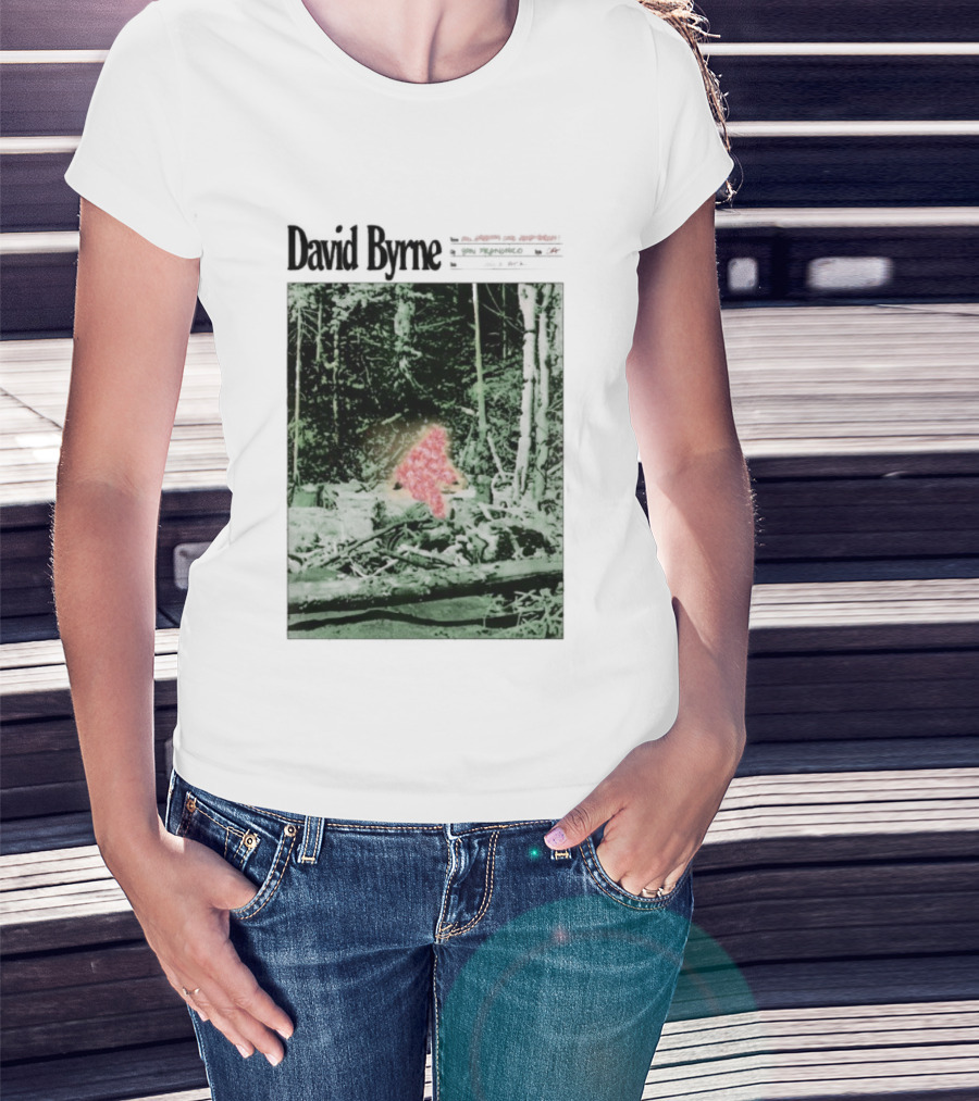 David Byrne Bill Graham Civic Auditorium San Francisco Nov 16-18 Forest Red Shape T-Shirt