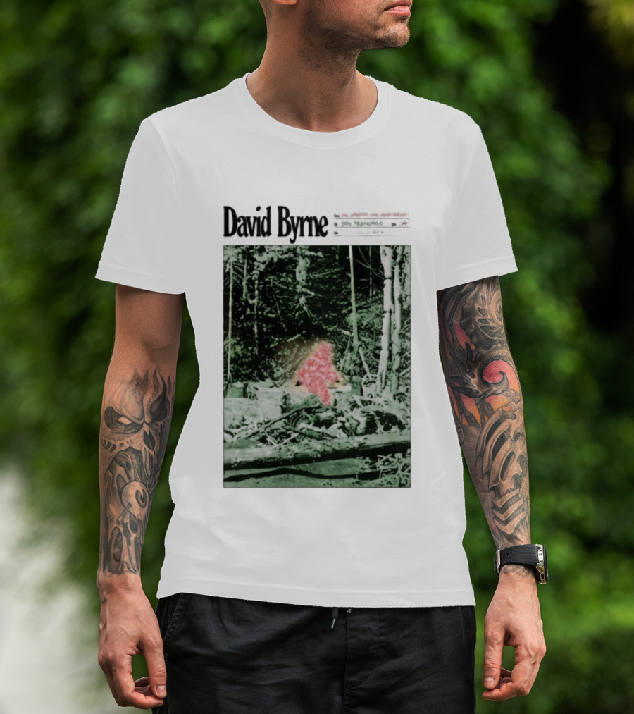 David Byrne Bill Graham Civic Auditorium San Francisco Nov 16-18 Forest Red Shape T-Shirt