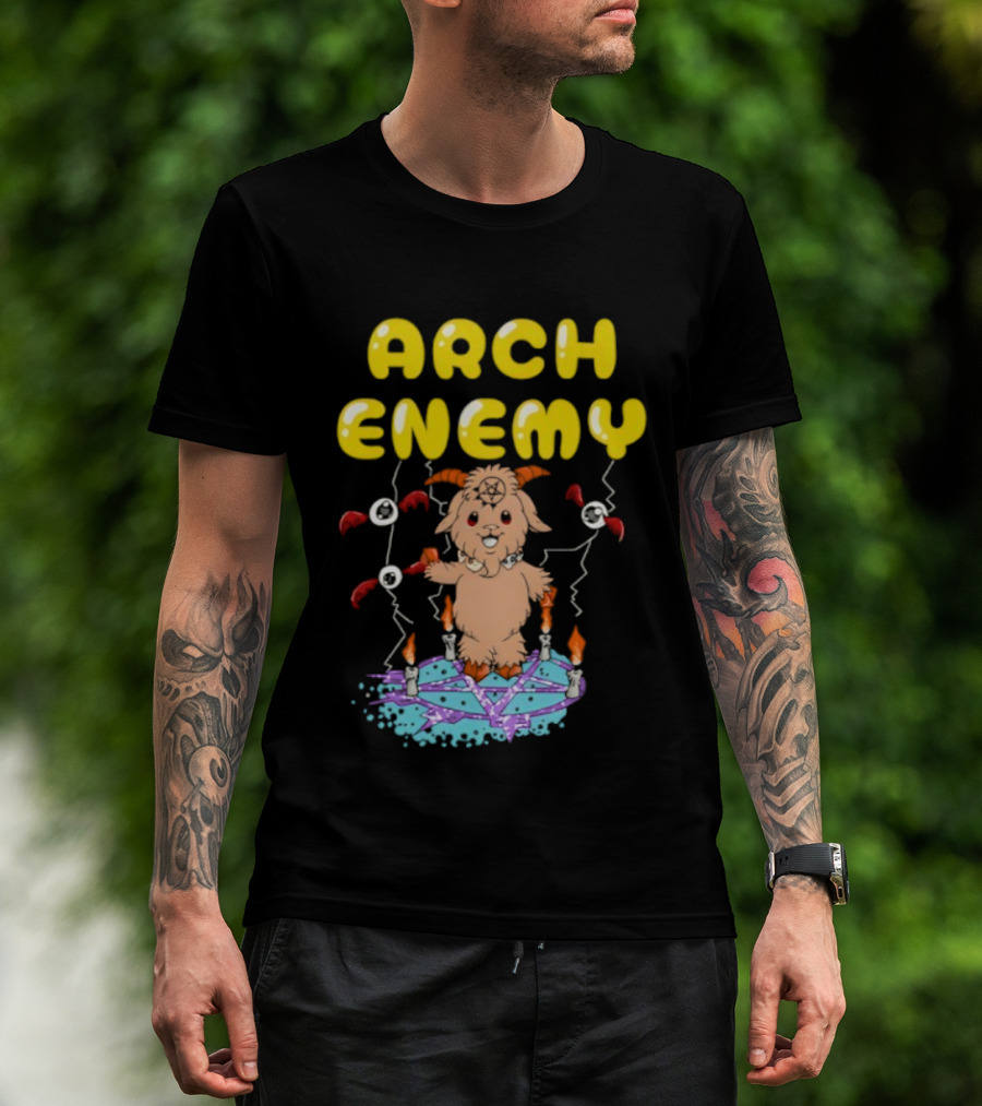Arch Enemy Baphy Goat With Candles And Balloons T-Shirt