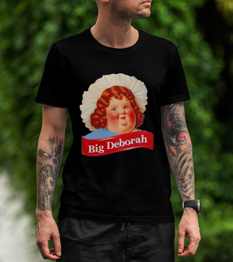 Big Deborah Nostalgic Character Icon With Red Hair And Chef Hat T-Shirt