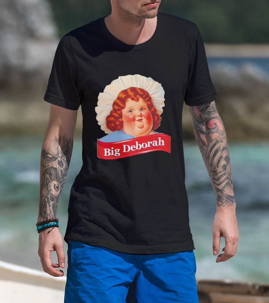 Big Deborah Nostalgic Character Icon With Red Hair And Chef Hat T-Shirt