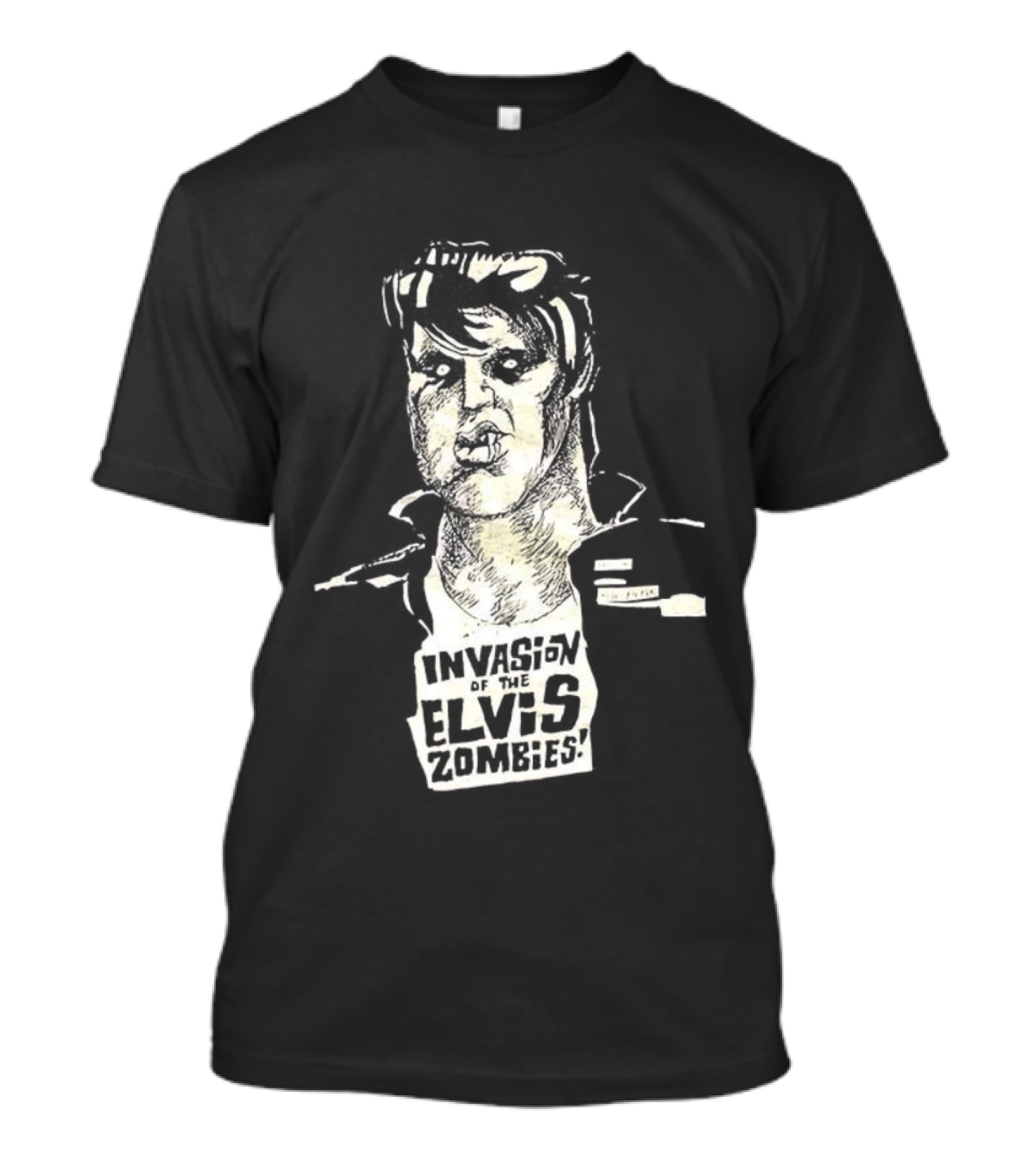 Gary Panter Invasion Elvis Zombies Sketch Art T-Shirt