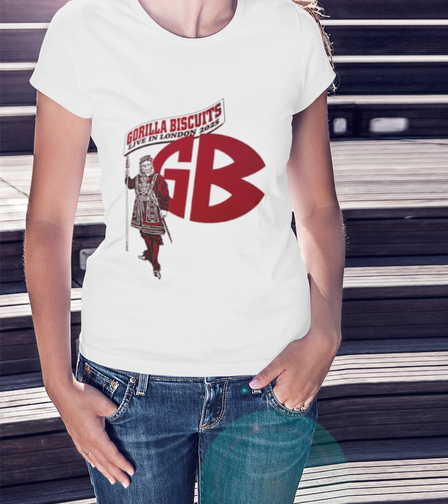 Gorilla Biscuits Live In London 2025 GB Red T-Shirt