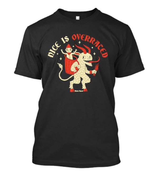 Krampus Nice Is Overrated Festive Holiday Humor With Santa Claus And Demon Imagery T-Shirt